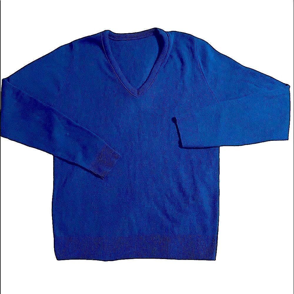 Blue soft V neck Sweater - Vintage